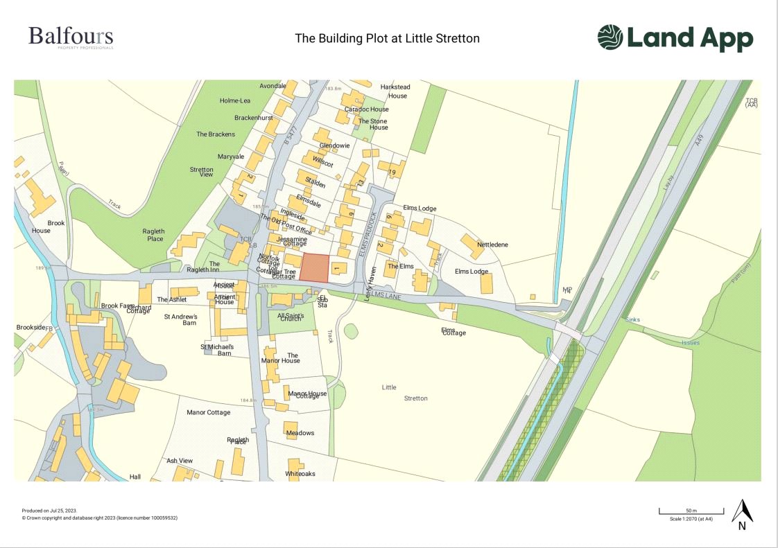 Building Plot In Little Stretton, Ludlow Road - Map