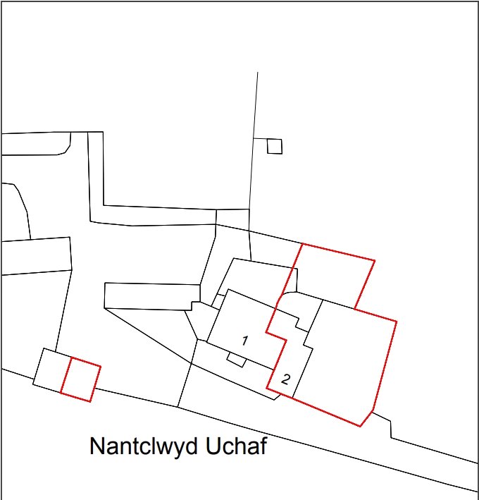 2 Nantclwyd Uchaf - Map