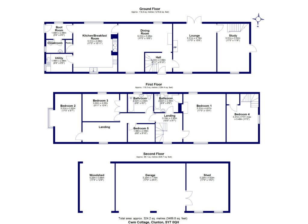 Cwm Cottage, Clunton - Floorplan