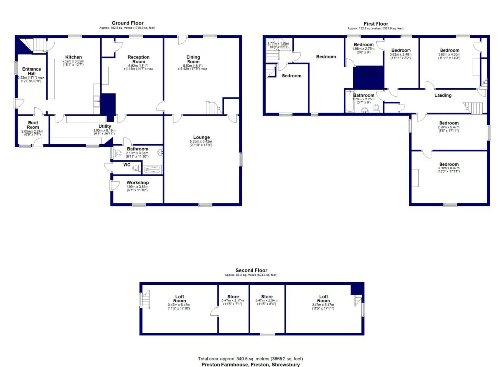 Preston Farmhouse and Barns, Preston Brockhurst - Floorplan