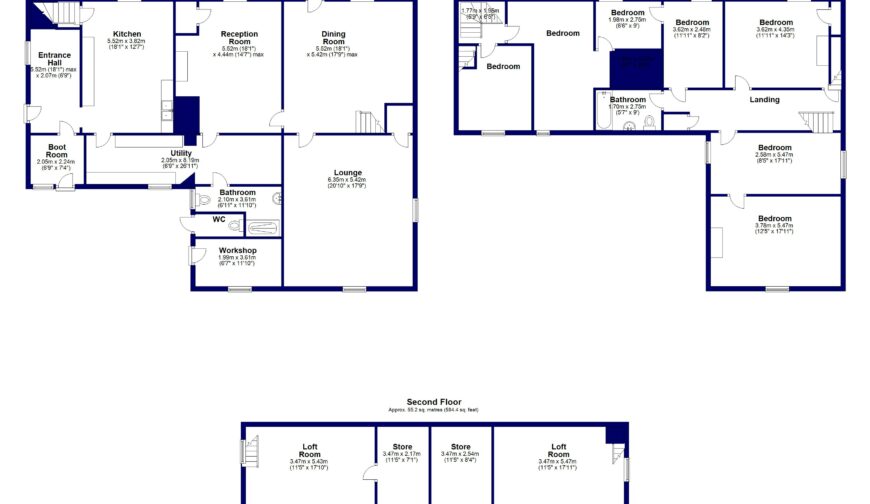 Preston Farmhouse and Barns, Preston Brockhurst - Floorplan