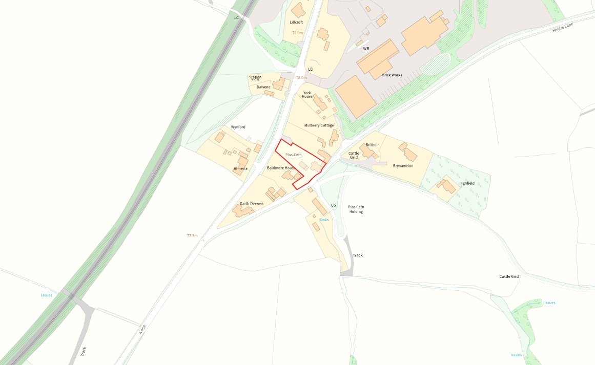 Long Mountain, Buttington - Map