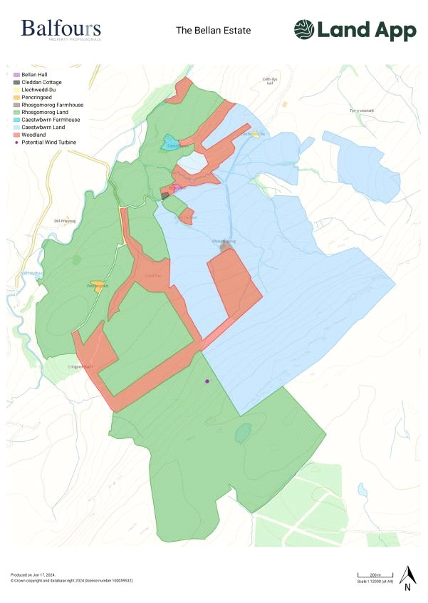 Bellan Estate, Llanerfyl - Map