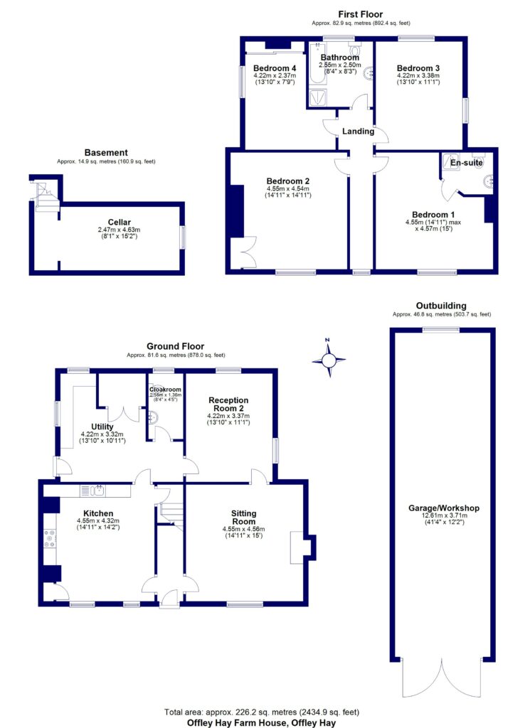 Offley Hay Farm House, Offley Hay - Floorplan