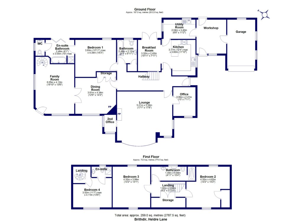 Brithdir, Buttington - Floorplan