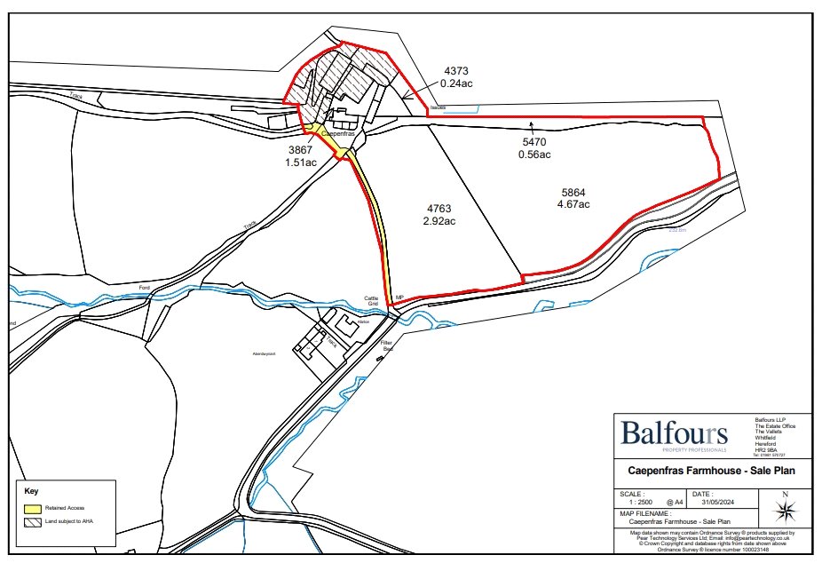 Caepenfras Farm, Llangadfan - Map