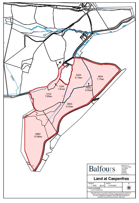 Caepenfras Farm, Llangadfan - Map