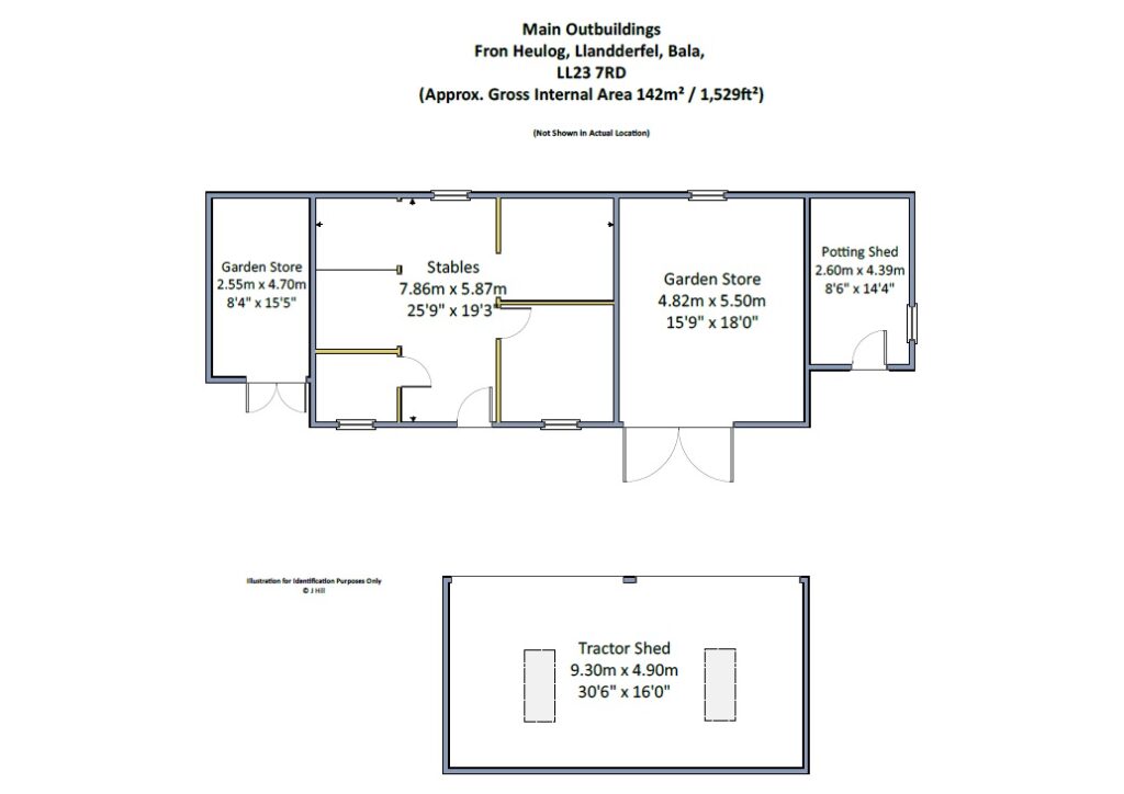 Fron Heulog, Llandderfel - Outbuilding Plan