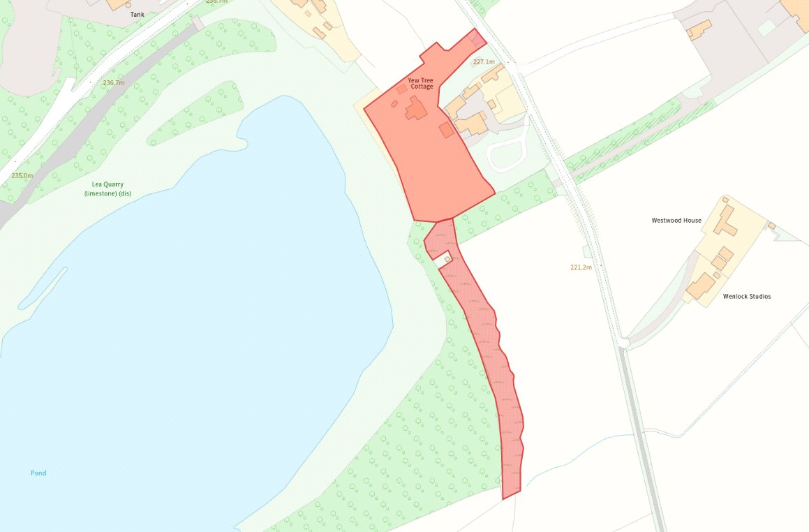 Yew Tree Cottage, Stretton Westwood - Map