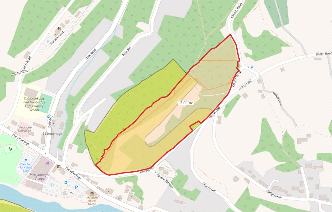 Limeburners, Lincoln Hill - Map