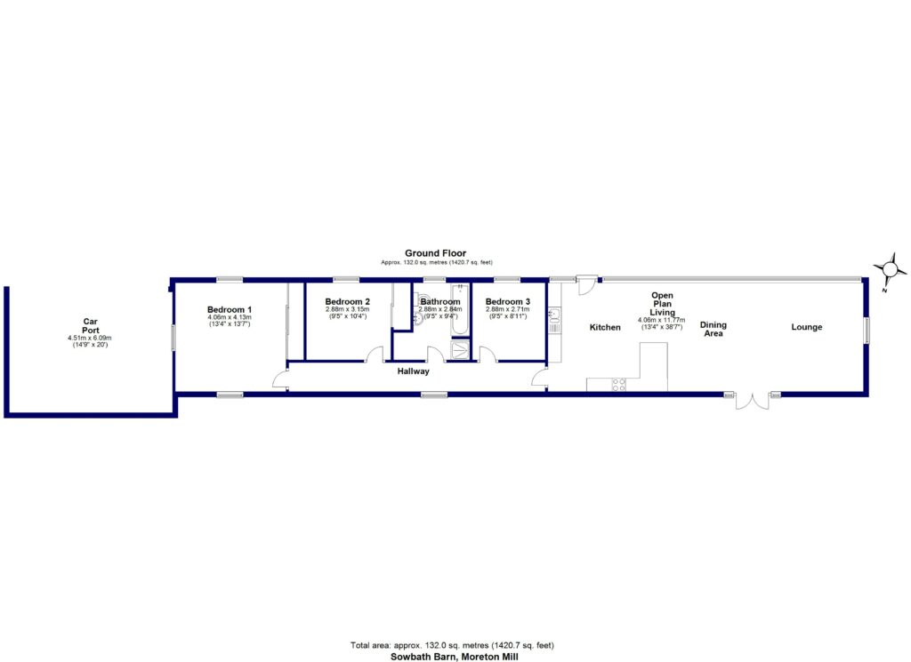 The Hay Barn At Sowbath, Moreton Mill - Floorplan