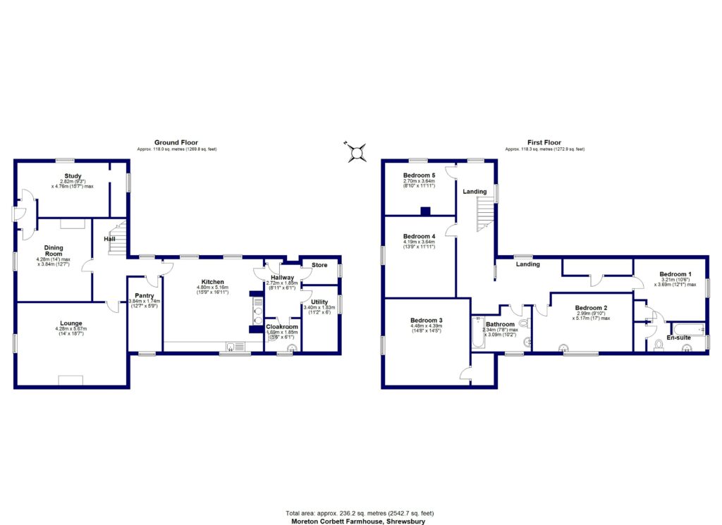 Moreton Corbet Farmhouse, Moreton Corbet - Floorplan