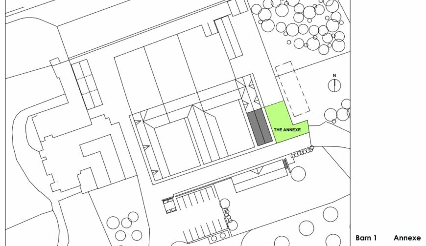 Barn 1, Annexe, Stormer Hall Farm Barns - Land Plan