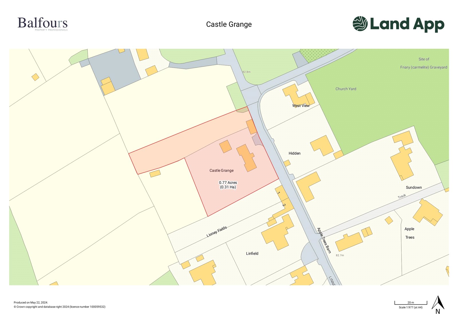 Castle Grange, Linney - Map