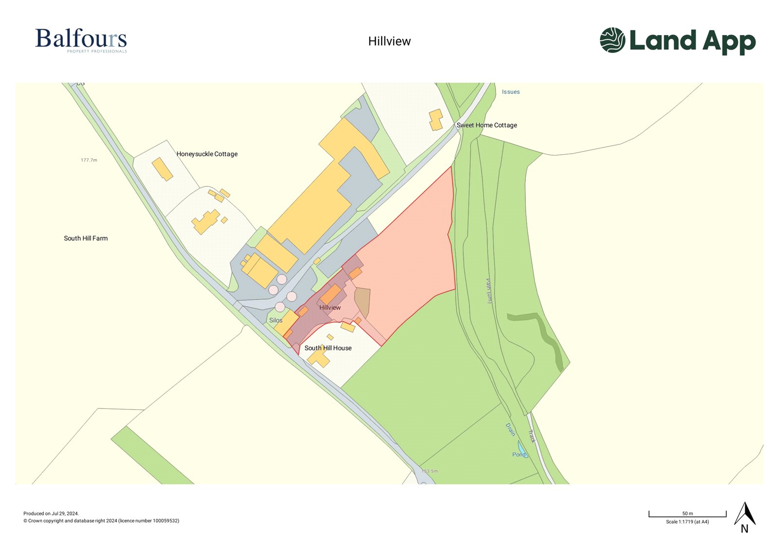 Hillview, Aston Munslow - Map