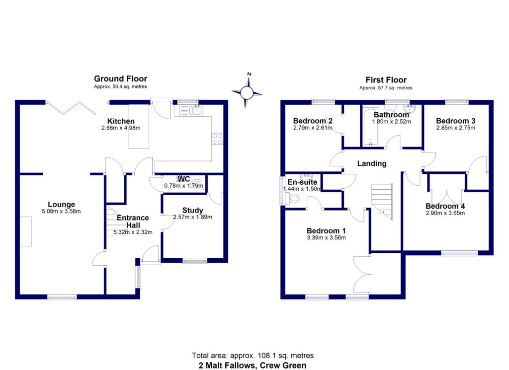 2 Malt Fallows, Crew Green - Floorplan