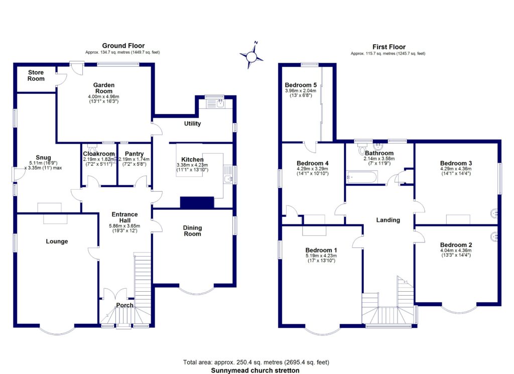 Sunnymead, Carding Mill Valley - Floorplan