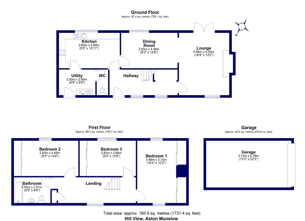 Hillview, Aston Munslow - Floorplan