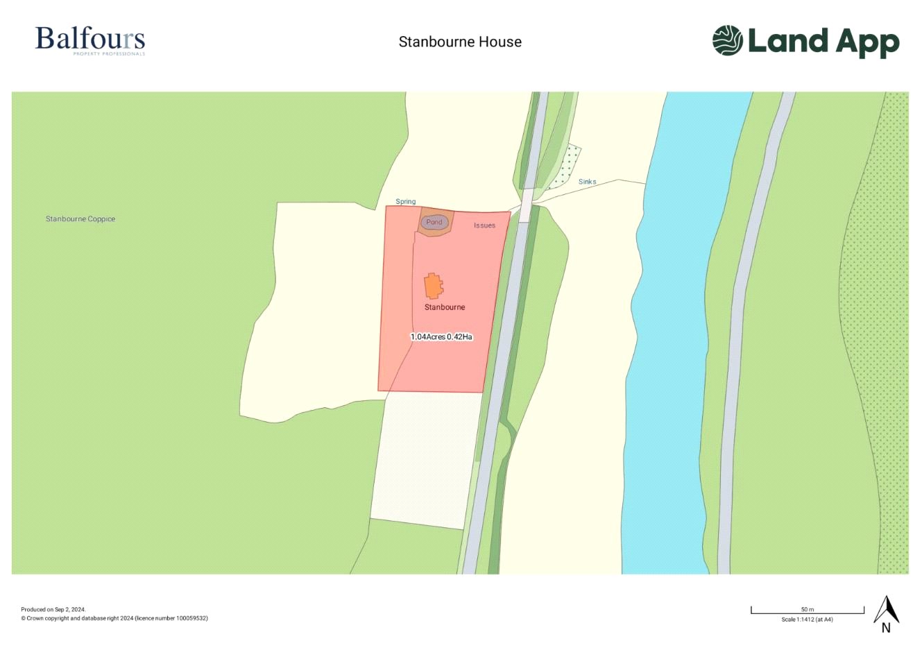 Stanbourne House, Apley - Map