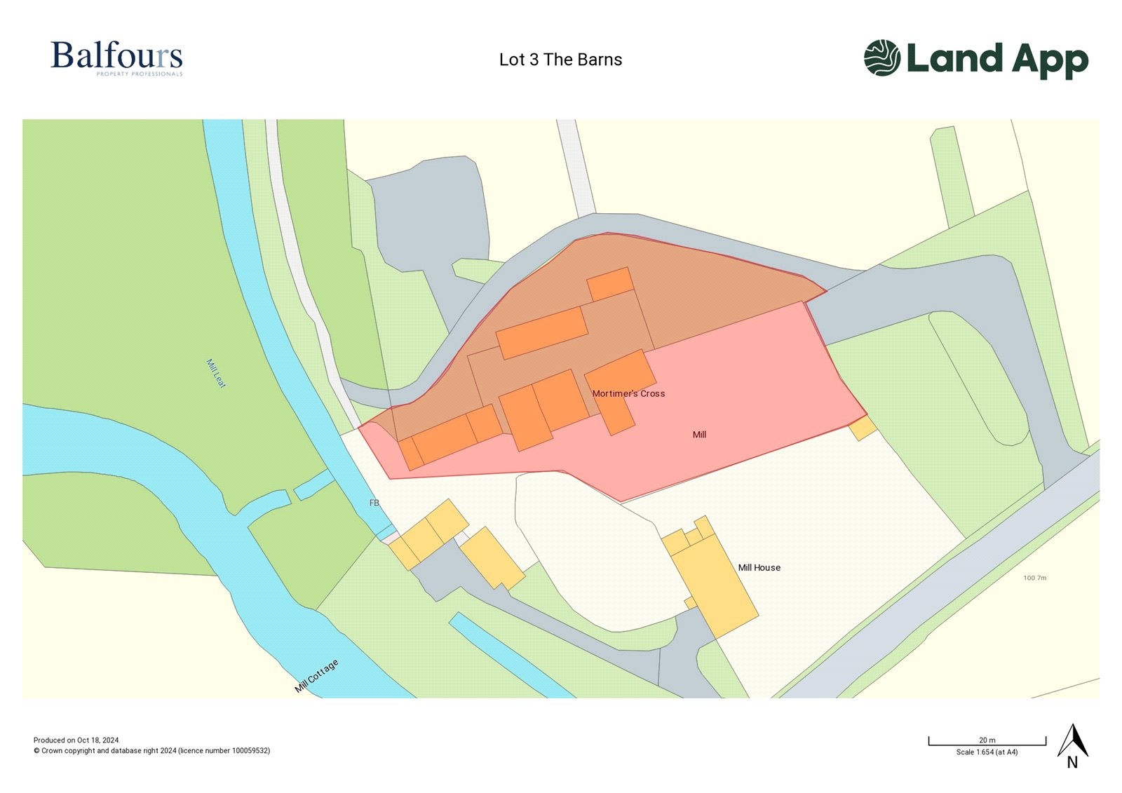 Lot 3 Barns At The Mill, Mortimers Cross - Map