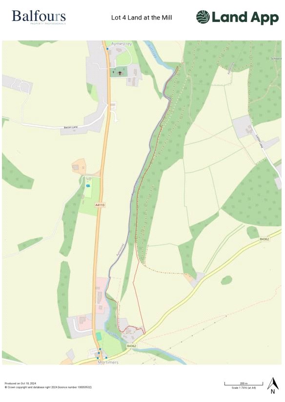 Lot 4 Land At The Mill, Mortimers Cross - Map