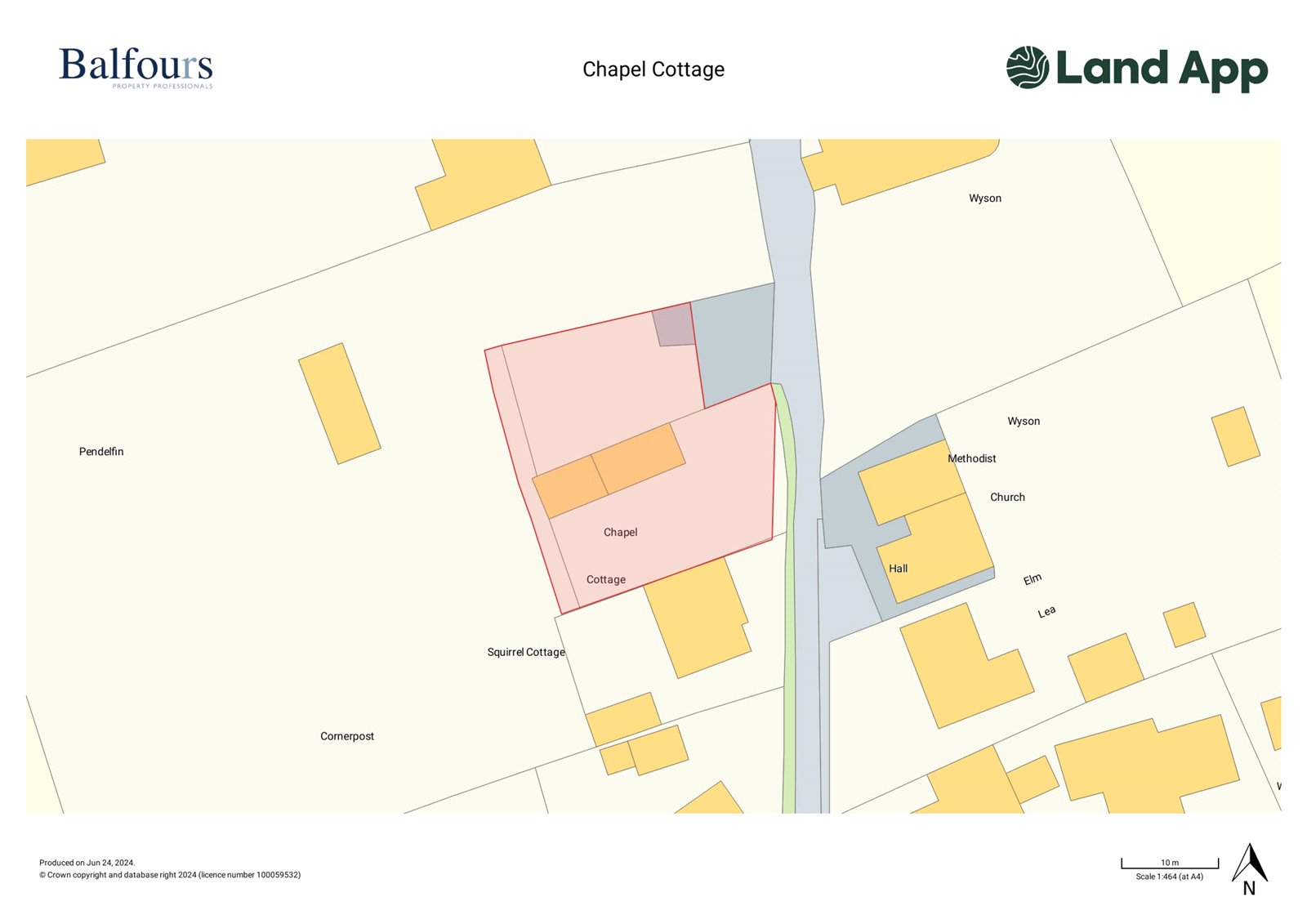 Chapel Cottage, Wyson - Map