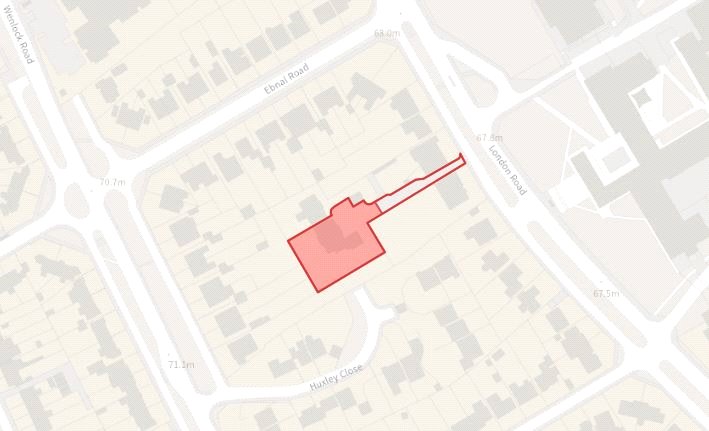 Calcot House, London Road - Map