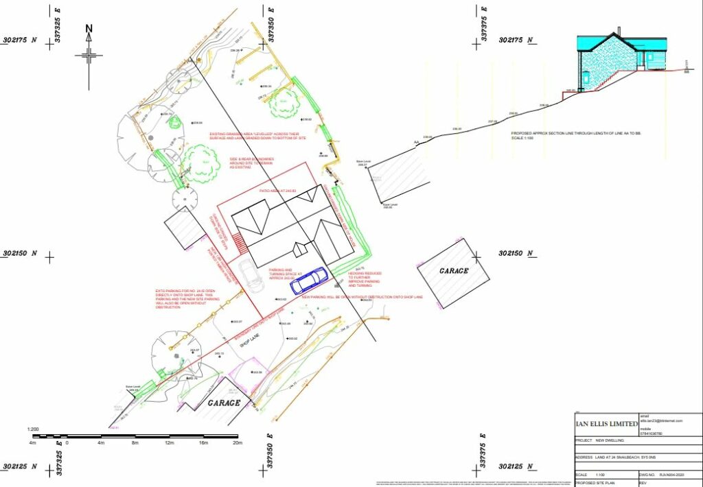 Land at, Snailbeach - Propased Site Plan