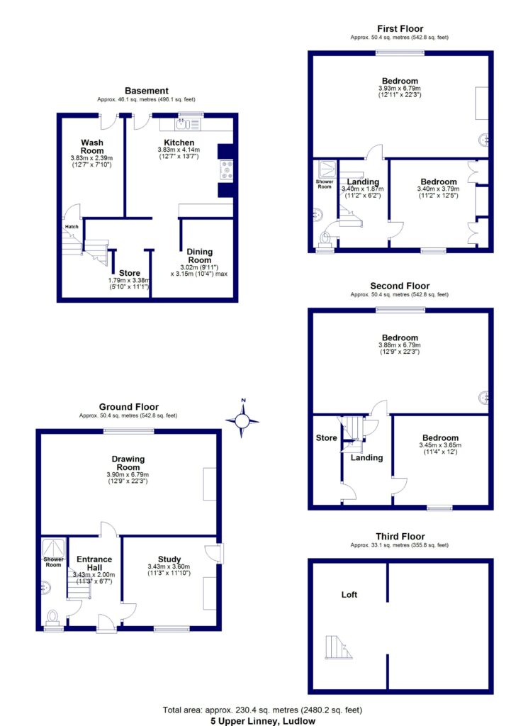 5 Upper Linney, Ludlow - Floorplan