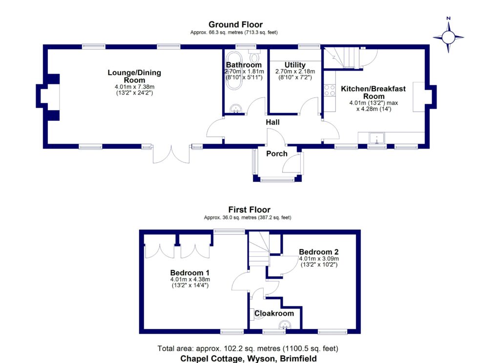 Chapel Cottage, Wyson - Floorplan