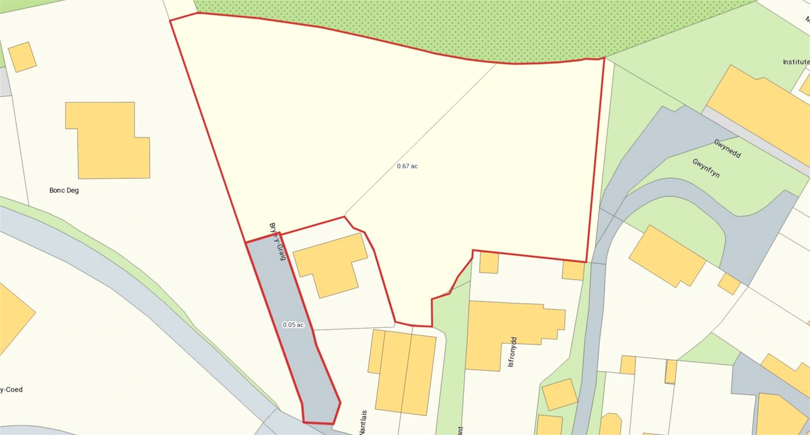 Land North Side Of Bryn Y Graig, Quarry Road - Map