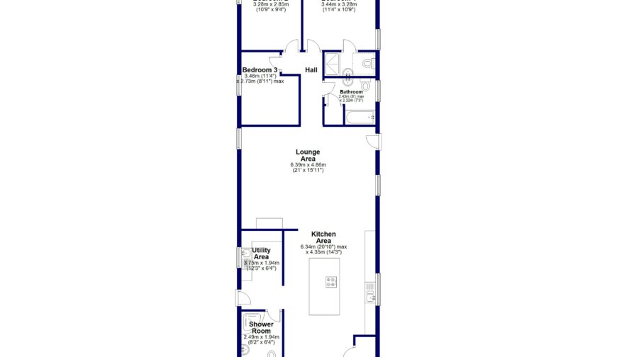 3 Castle Barns, Acton Burnell - Floorplan