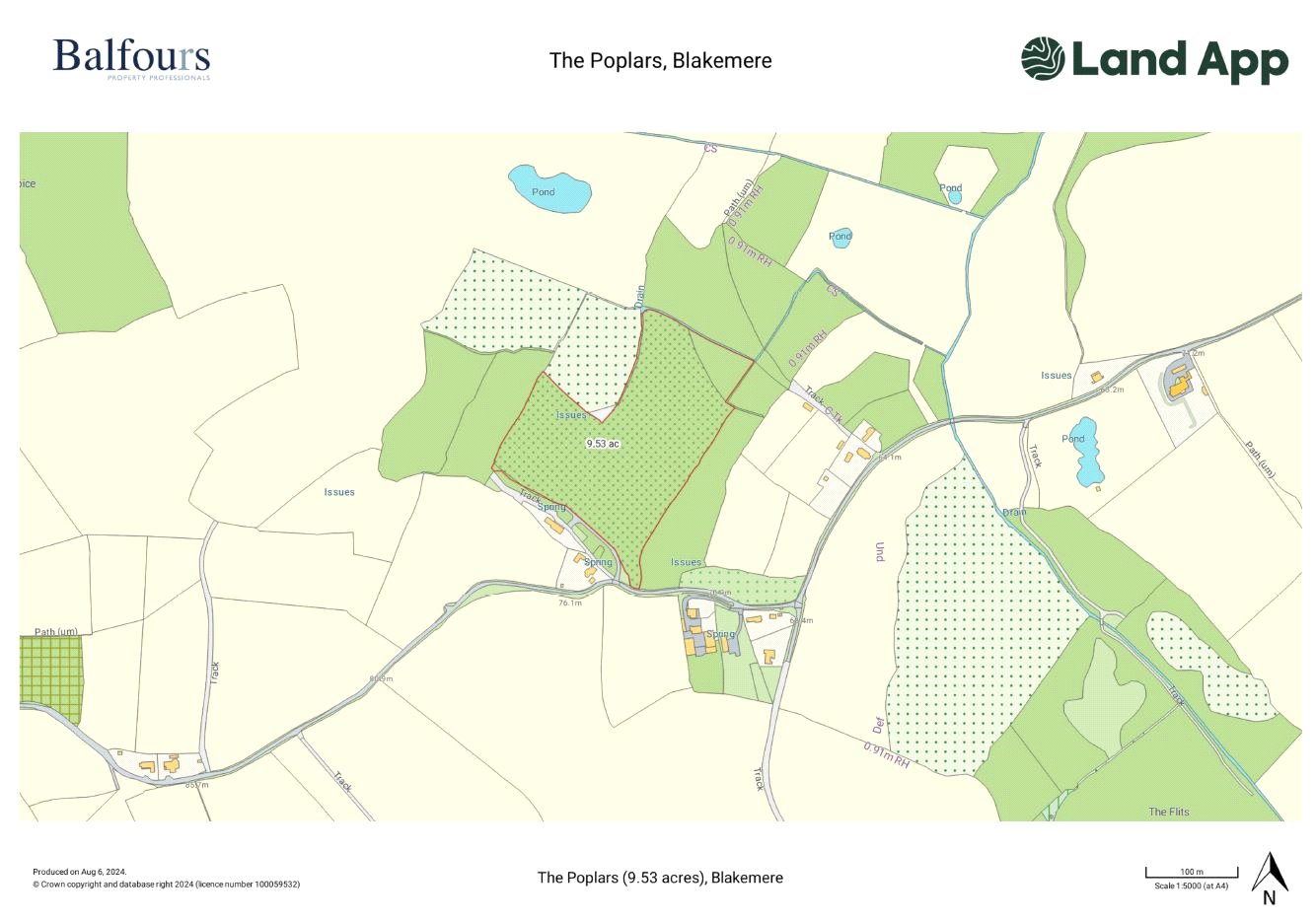 Woodland At The Poplars, Blakemere - Map