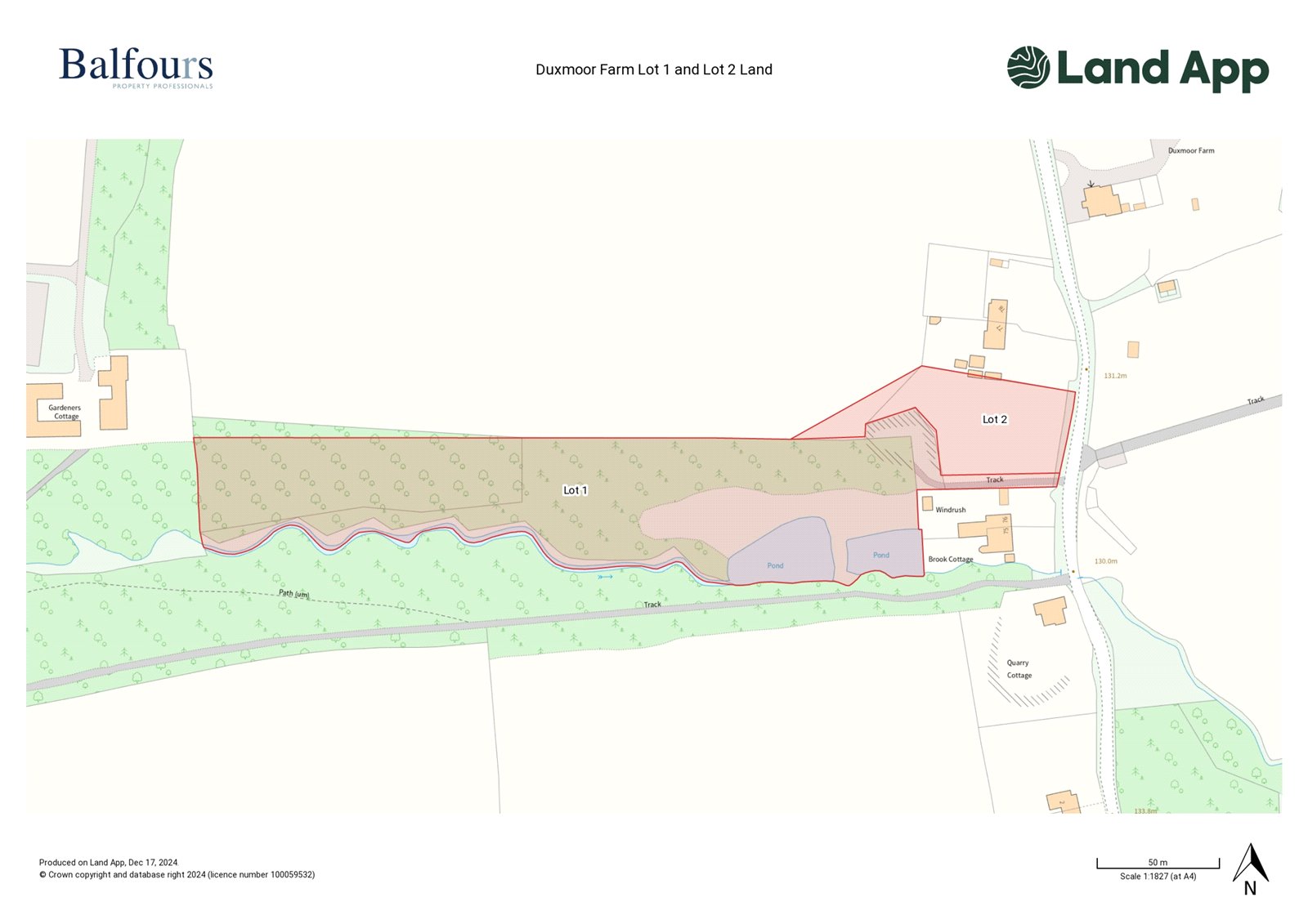 Lot 1 Land At Duxmoor Farm, Duxmoor - Map