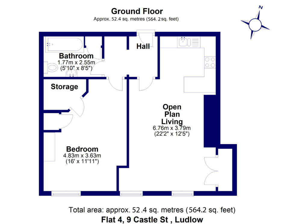 Flat 4, Castle Street - Floorplan