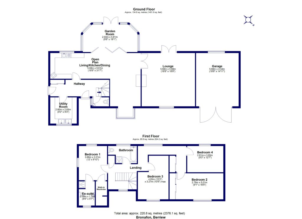 Bronafon, Berriew - Floorplan