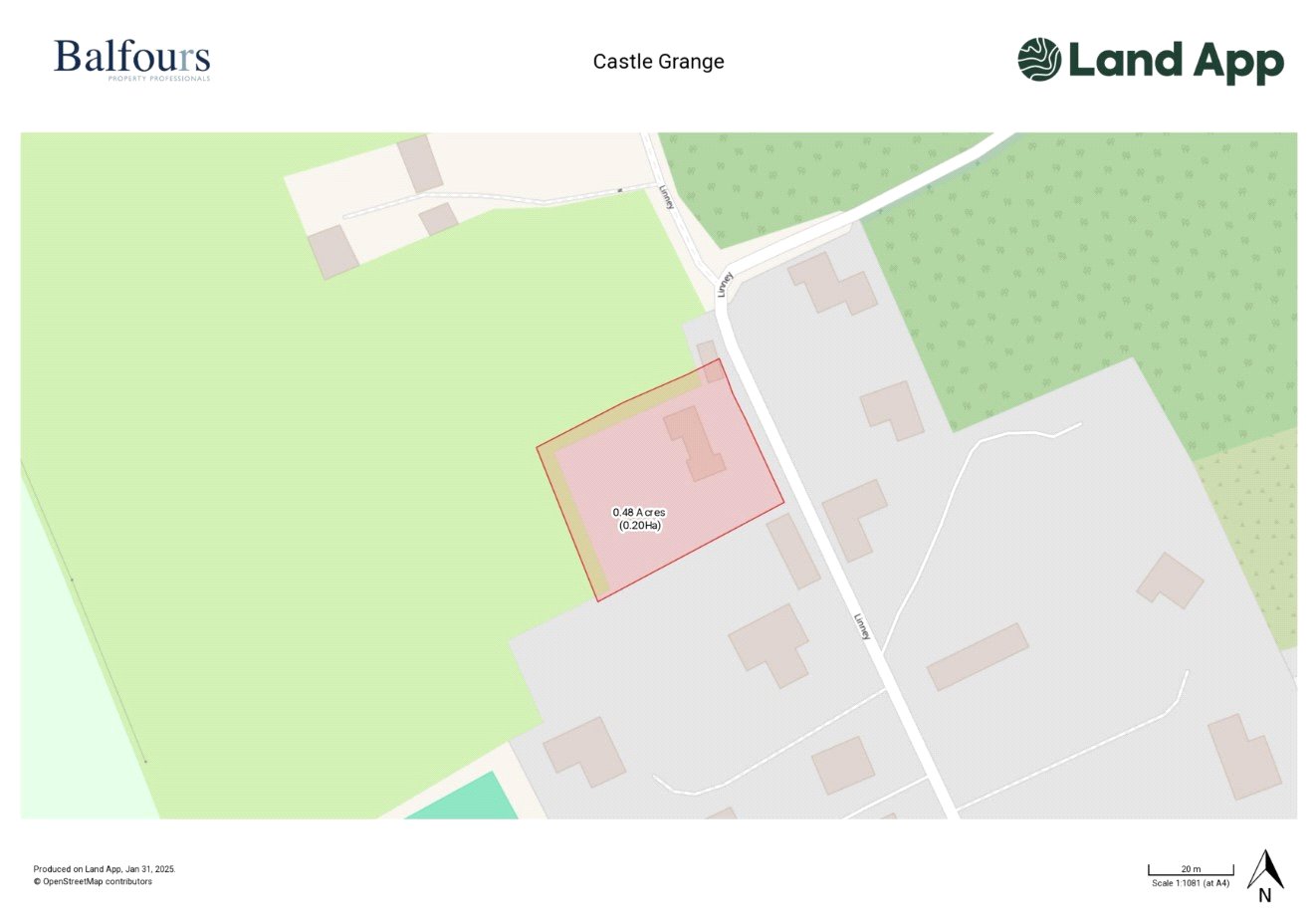 Castle Grange, Linney - Map