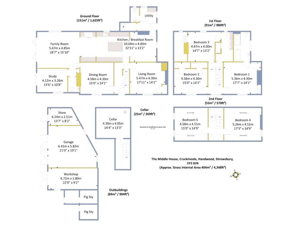 Middle House, Hanwood - Floorplan