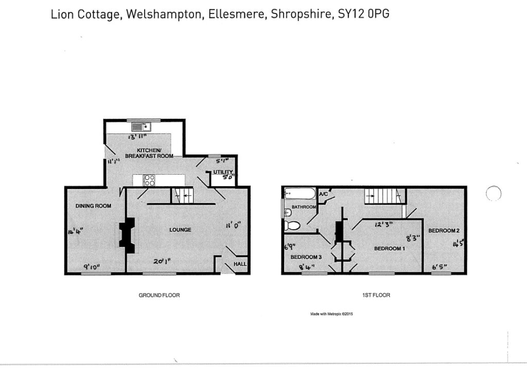 Lion Cottage, Welshampton - Floorplan